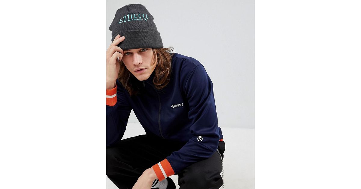 Bonnet avec logo effet ombr Stussy pour homme en coloris Black