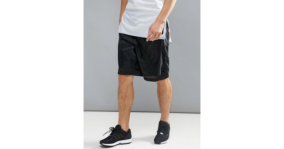 adidas Adidas Double Layer Basketball Shorts in Black for Men | Lyst