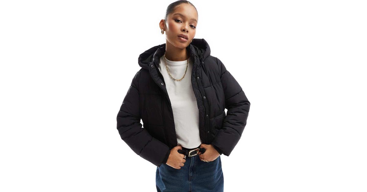 Cotton On The Mother Puffer Jacket in Black Lyst UK