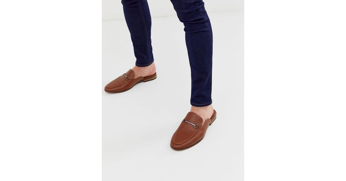 New Look Backless Loafers in Brown for Men | Lyst