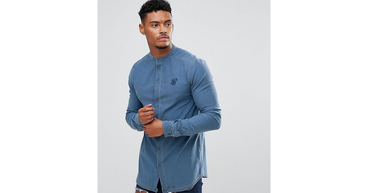 siksilk denim shirt