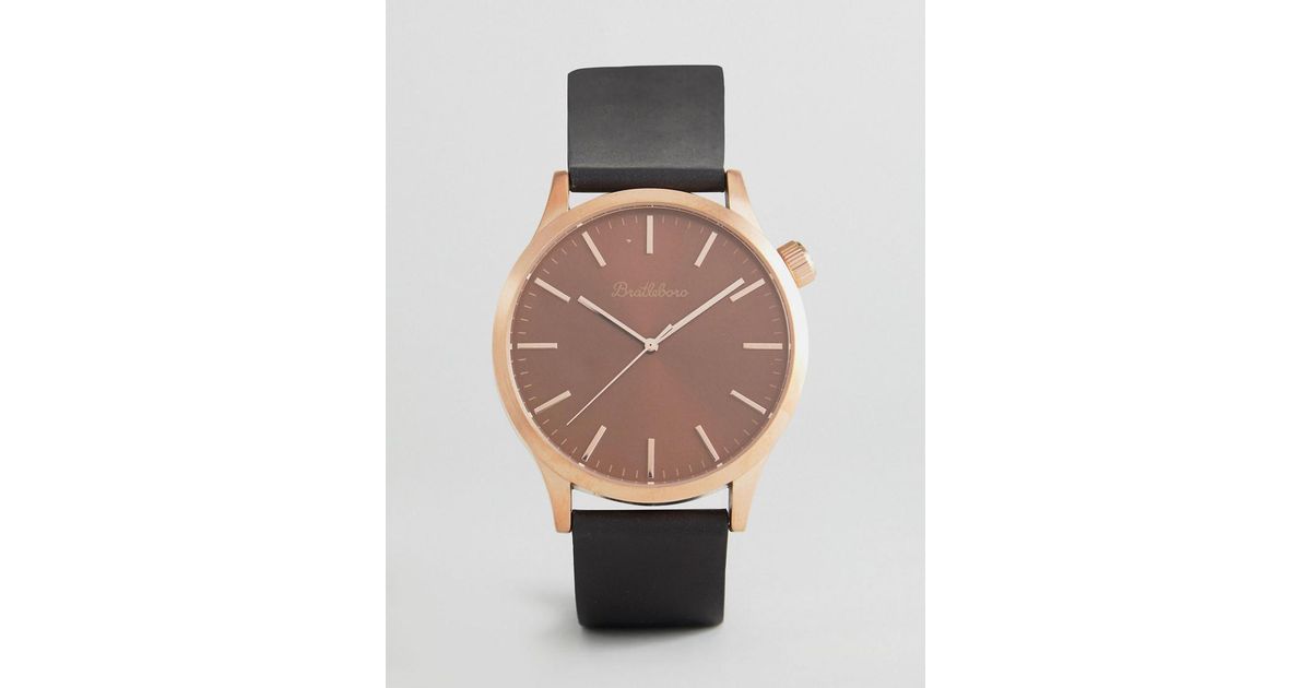 Bratleboro Yellowstone Royal Leather Watch In Black/copper 44mm for Men -  Lyst