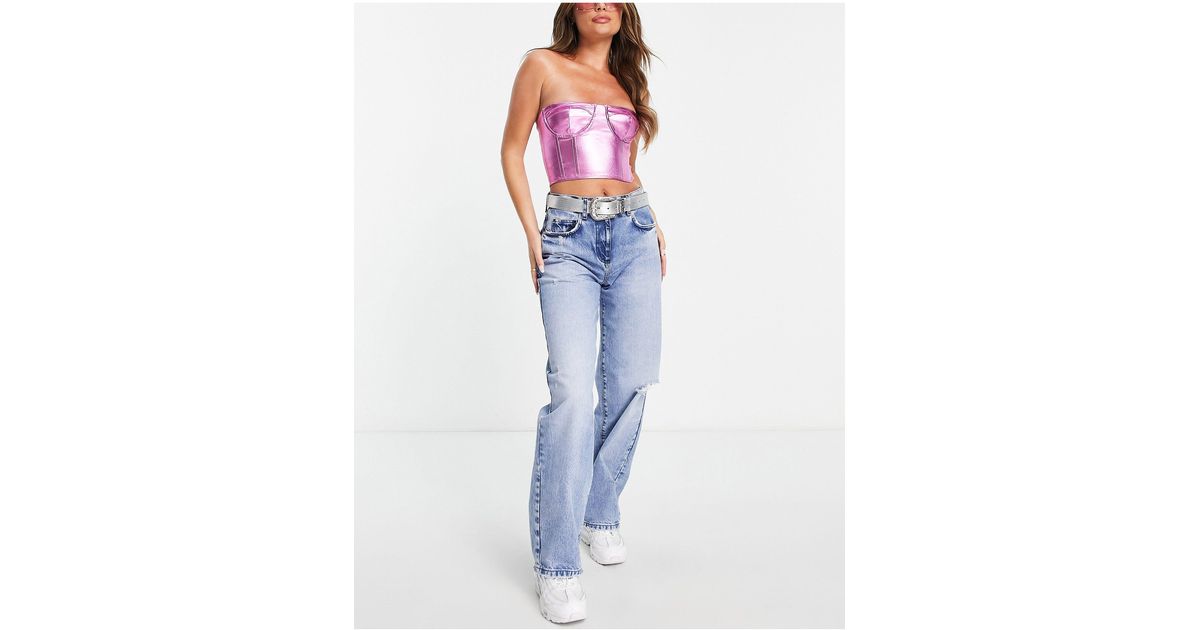 collusion x014 dad jeans in washed black