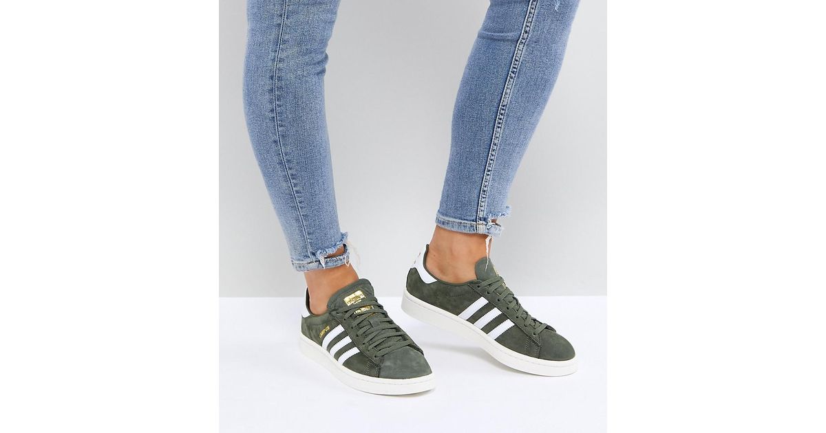 ladies khaki adidas trainers