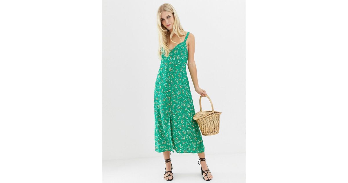 faithfull the brand green dress