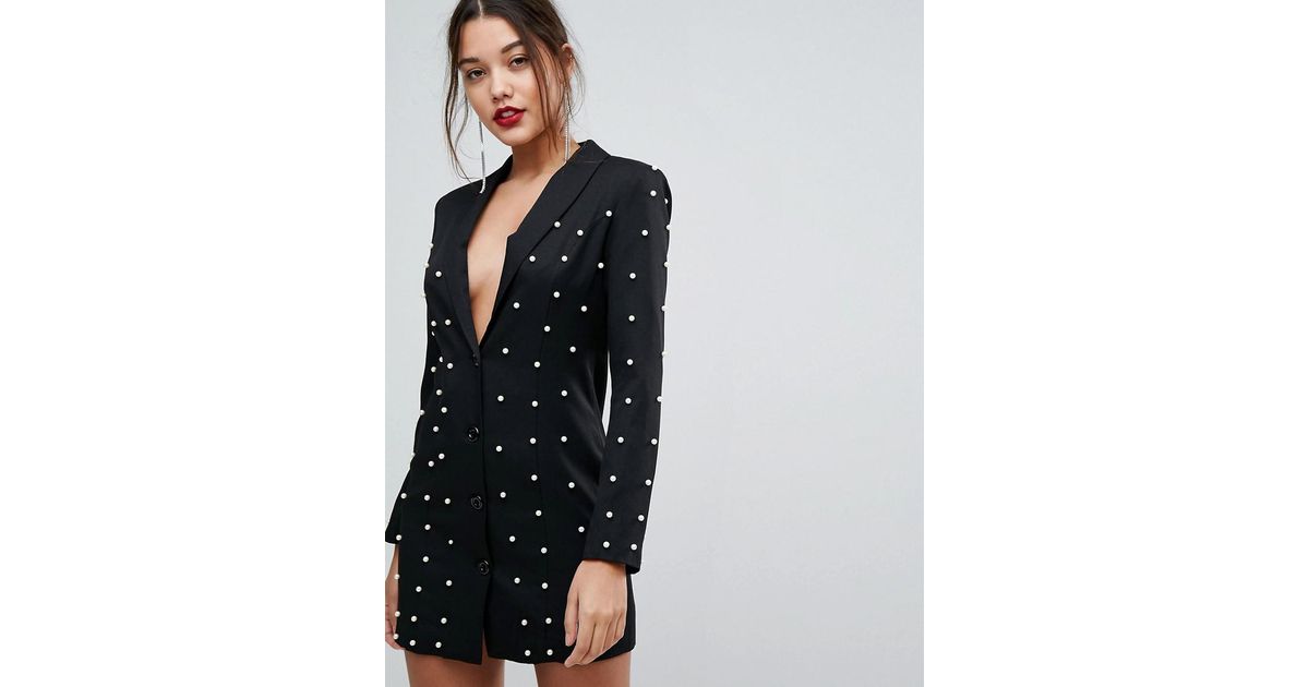 pearl blazer dress