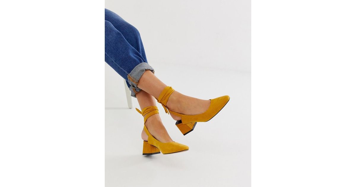 yellow tie heels