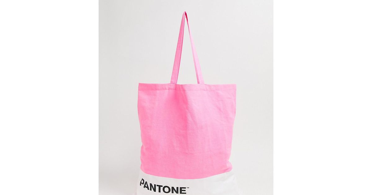 X PANTONE - Tote bag Bershka en coloris Rose | Lyst