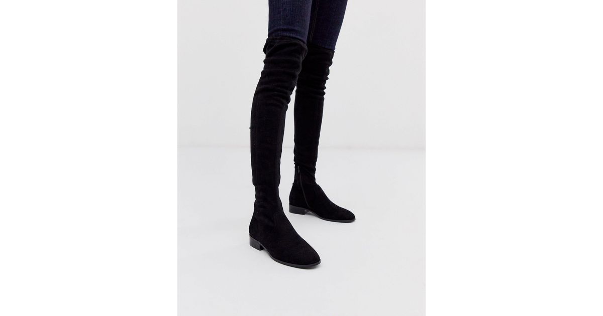 asos flat knee high boots