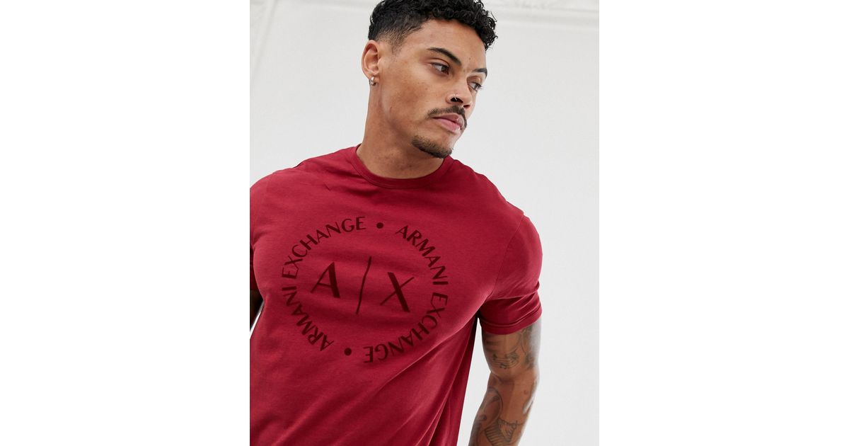 armani exchange circle logo t shirt