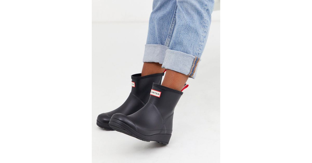 HUNTER Original Play Short Gumboots in Black - Lyst