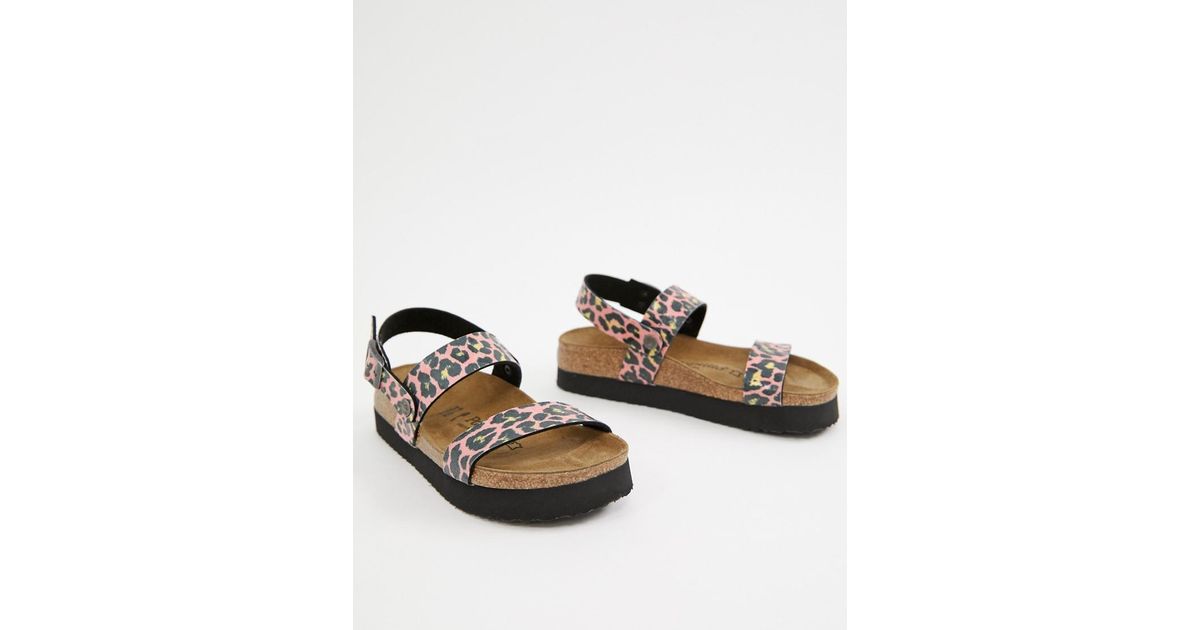 papillio by birkenstock leopard flatform sandals