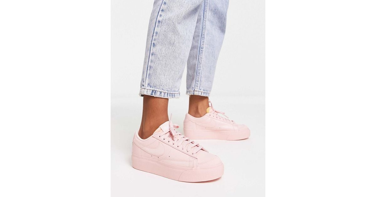 Nike Blazer Low Platform Sneakers in Pink Lyst Canada
