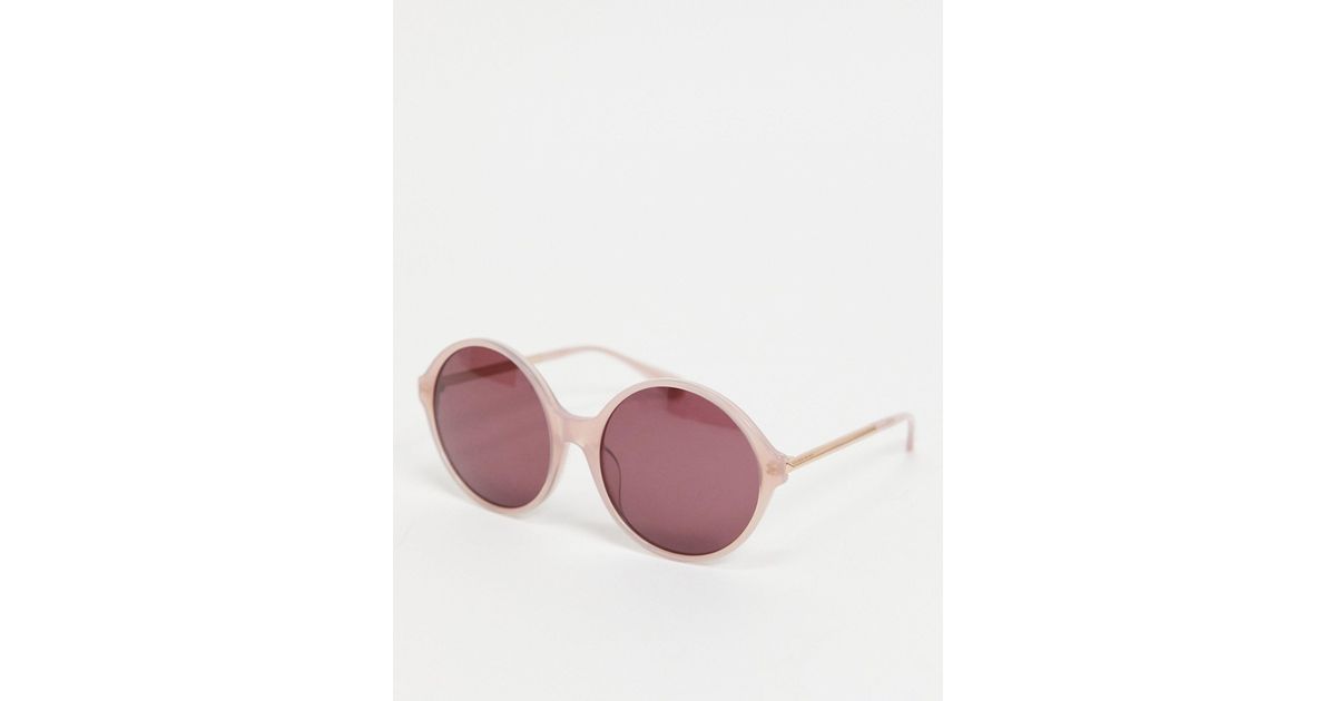 Kate Spade Wren Oversized Round Sunglasses in Pink | Lyst