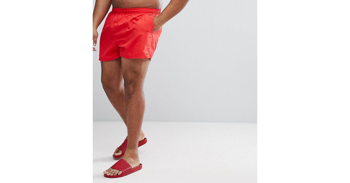 nike red swim shorts