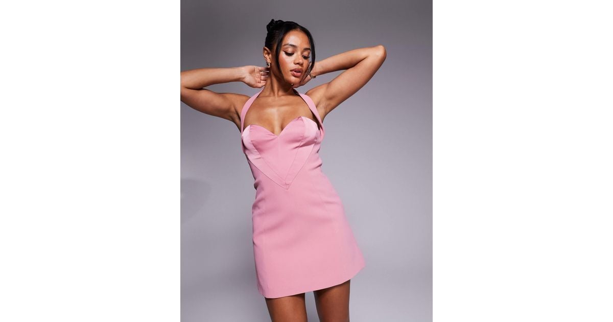 strapless open back dress Kesy Bow Tie Mini Dress Cream / Black main image 1