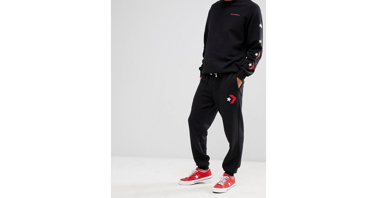 black canvas joggers