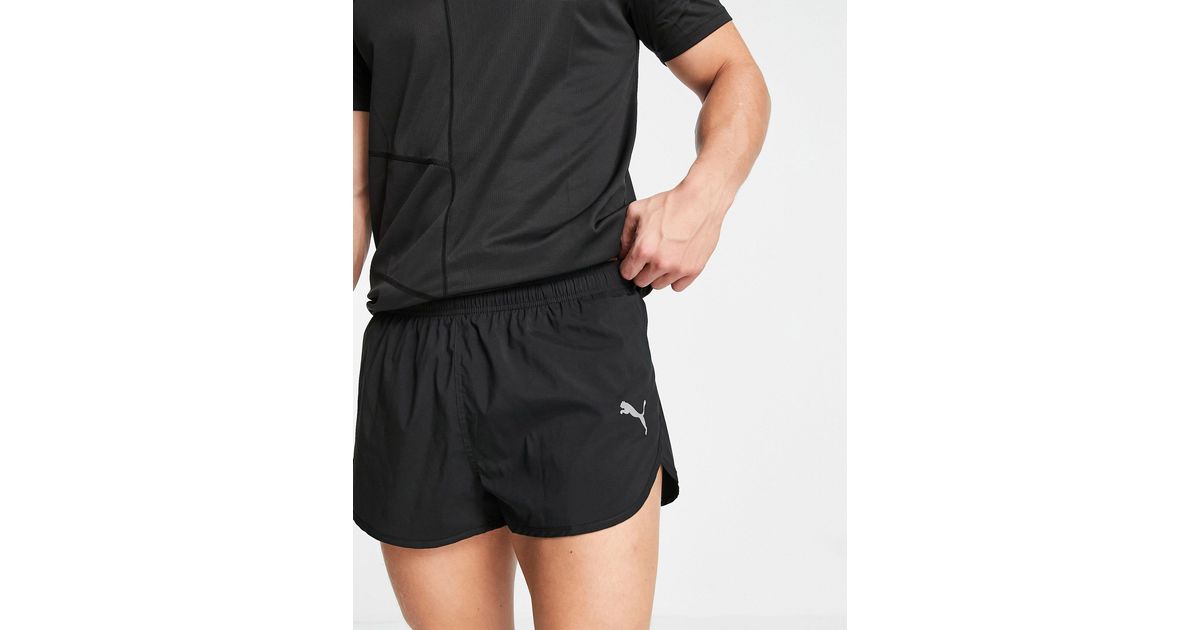 PUMA Running Split Shorts in Black for Men | Lyst Australia