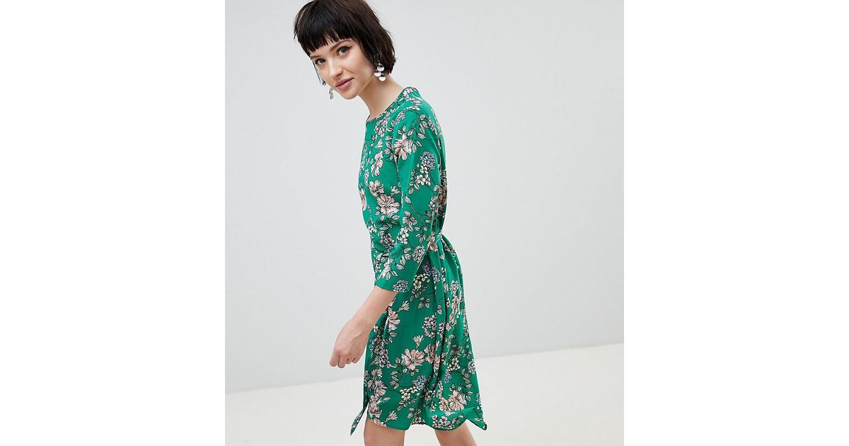 new look green midi dress