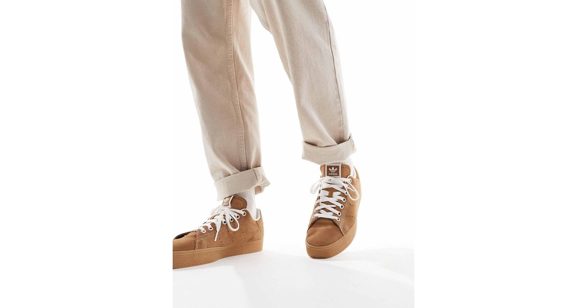 adidas Originals – stan smith cs – wildleder-sneaker in Weiß für