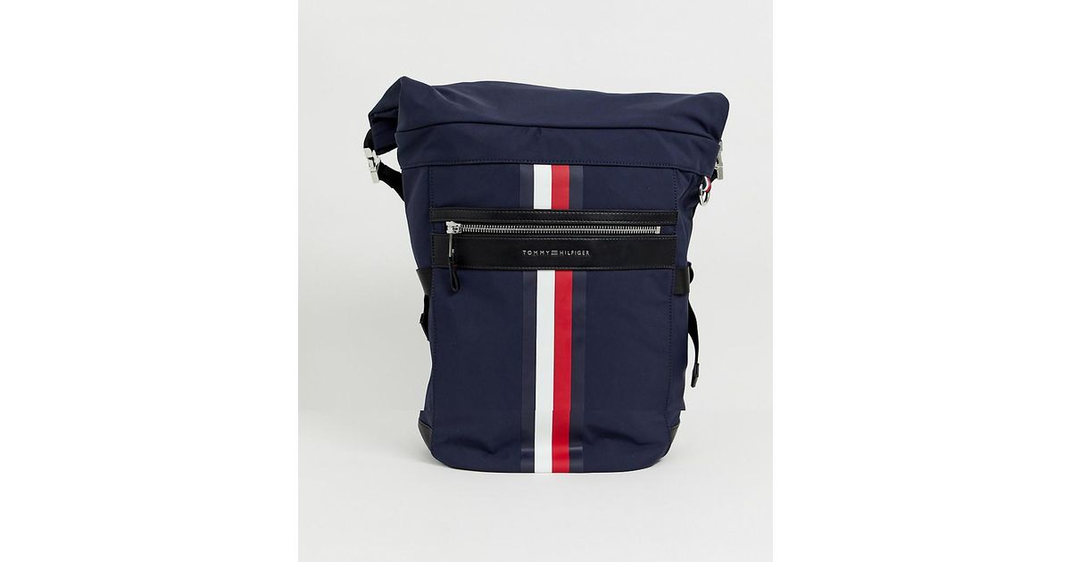 tommy hilfiger roll top backpack