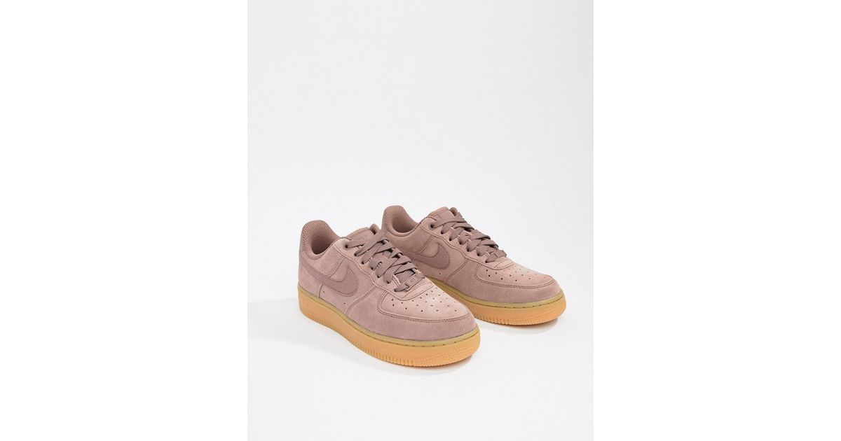 nike air force 1 07 smokey mauve gum