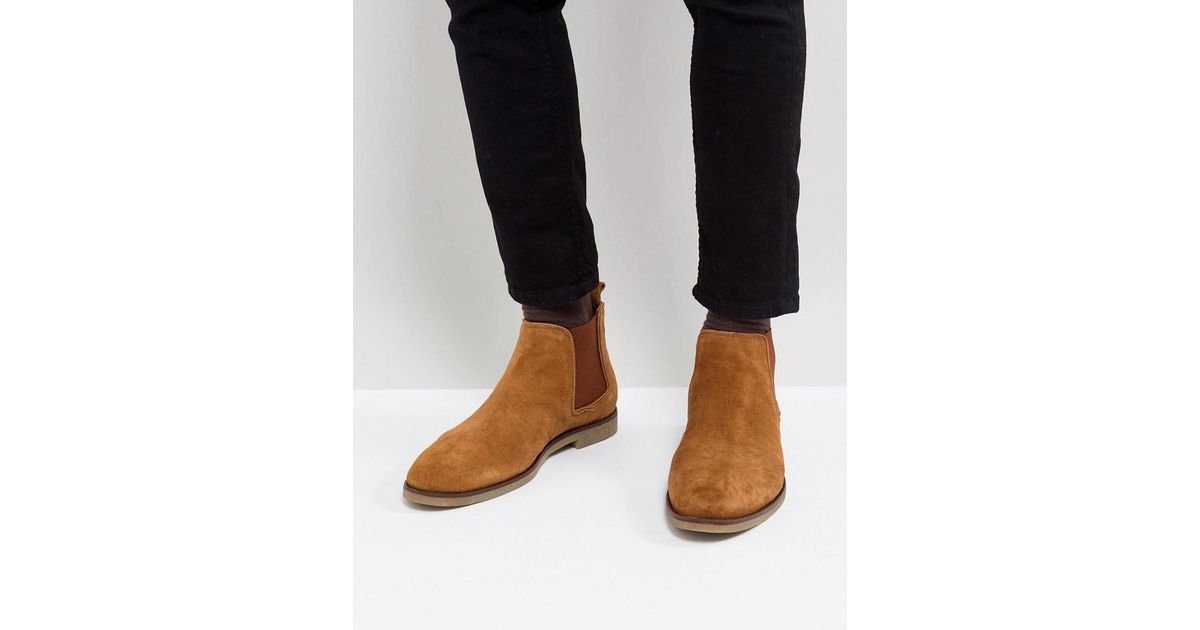 dune tan chelsea boots