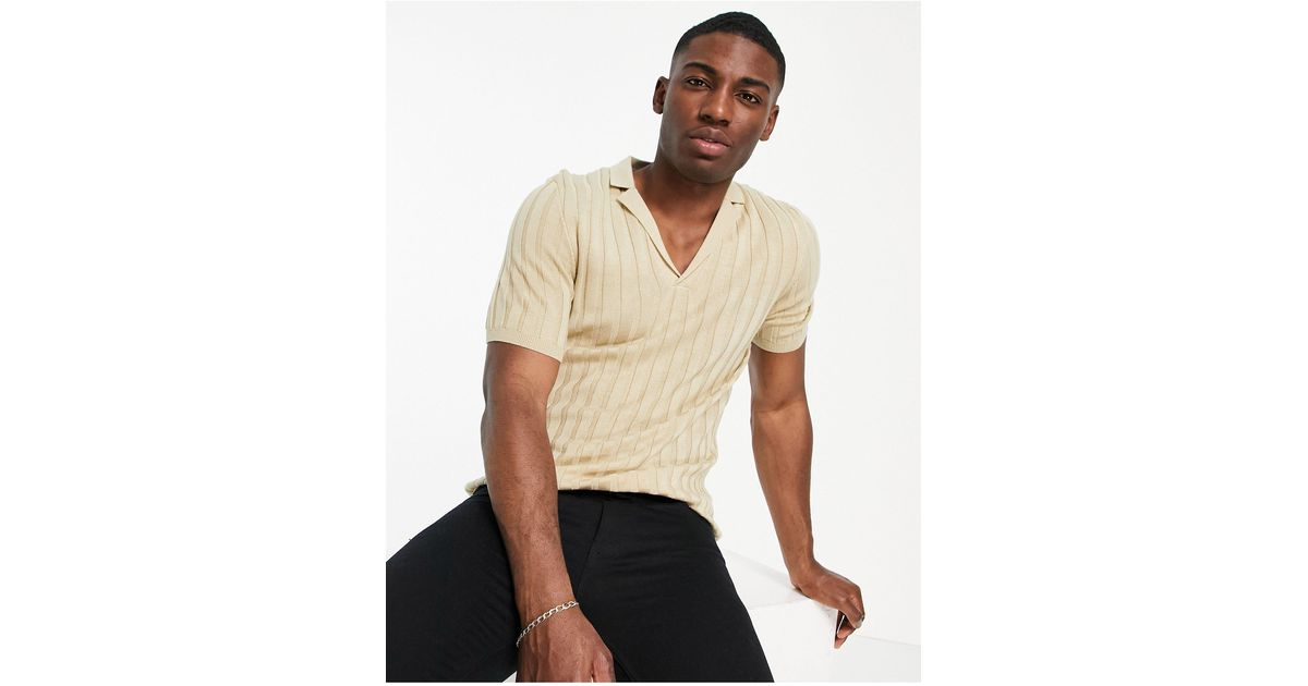 cream polo t shirt