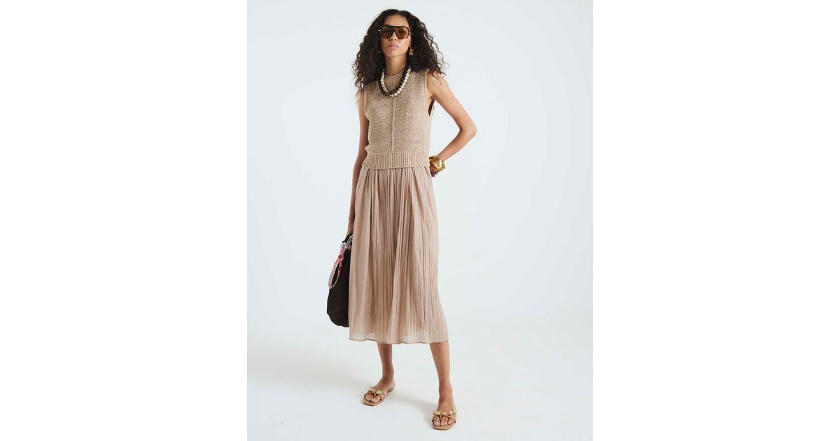 River Island Hybrid Jumper Maxi Dress in Natural Lyst UK