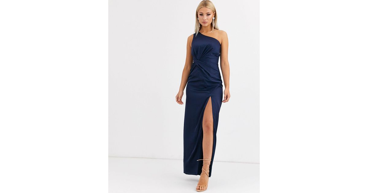 CUPSHE Satijnen jurk voor dames, blote rug, één schouder, korte mouwen, midi -jurk, hoge lage zoom, cocktailjurk, feestjurk, Blue2, S CUPSHE Satijnen jurk voor dames, blote rug, één schouder, korte mouwen, midi -jurk, hoge lage zoom, cocktailjurk, feestjurk, Blue2, S