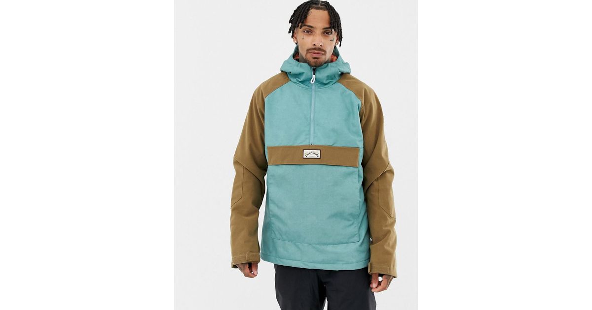 Billabong Synthetic Stalefish Snowboard Anorak Jacket In Blue/brown for