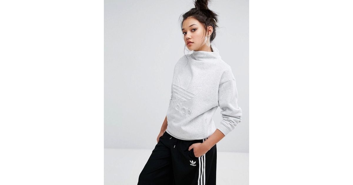 high neck adidas sweatshirt