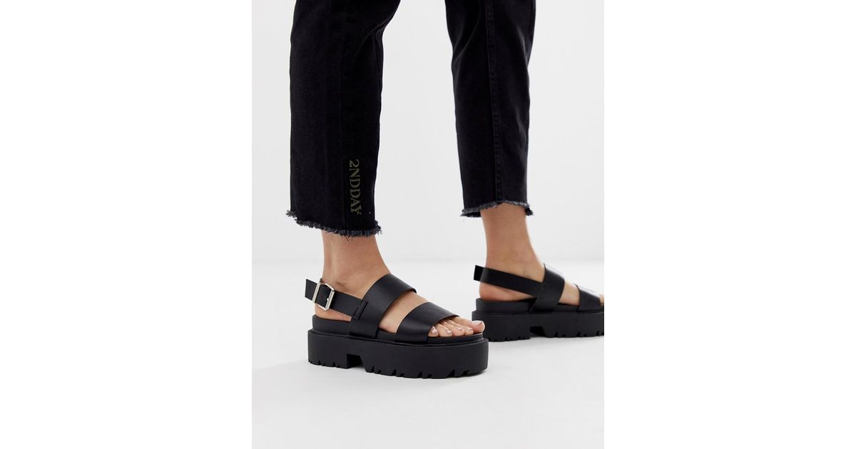 asos design foolish chunky flat sandals