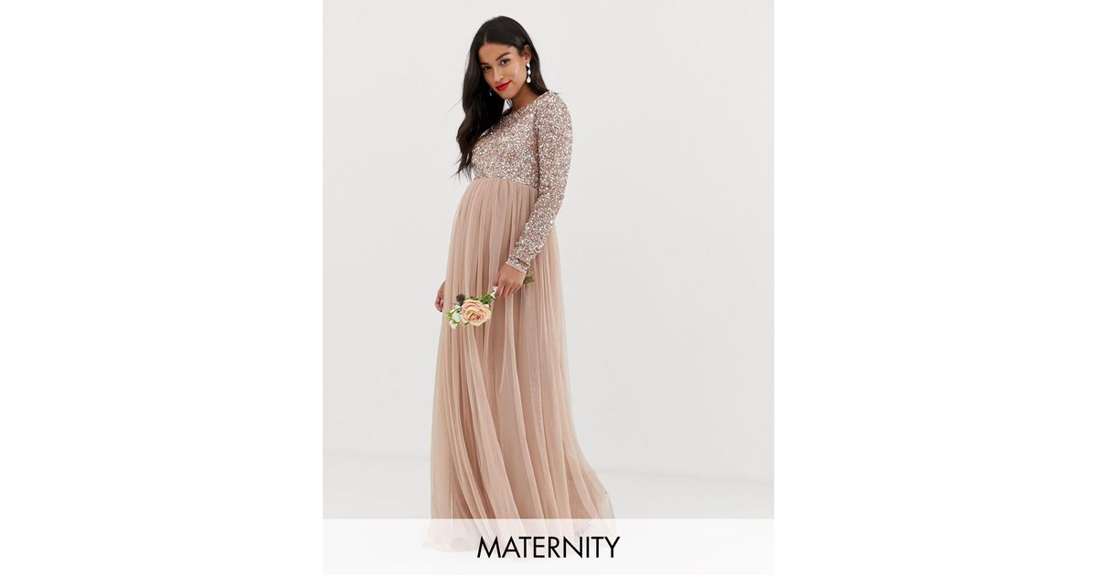 maya maternity maxi dress