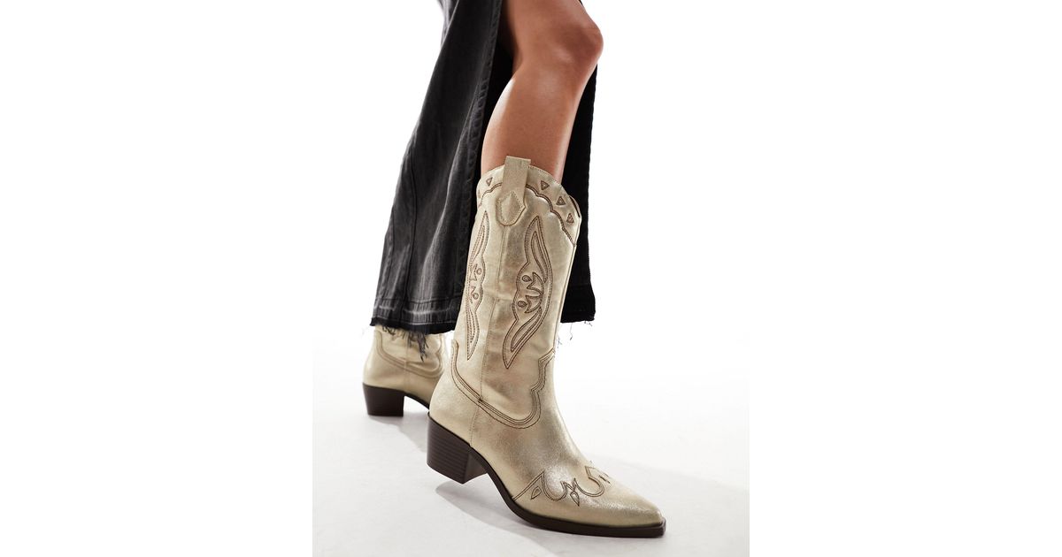 Stradivarius White Cowboy Boots Cowboy Boots Stradivarius Boots