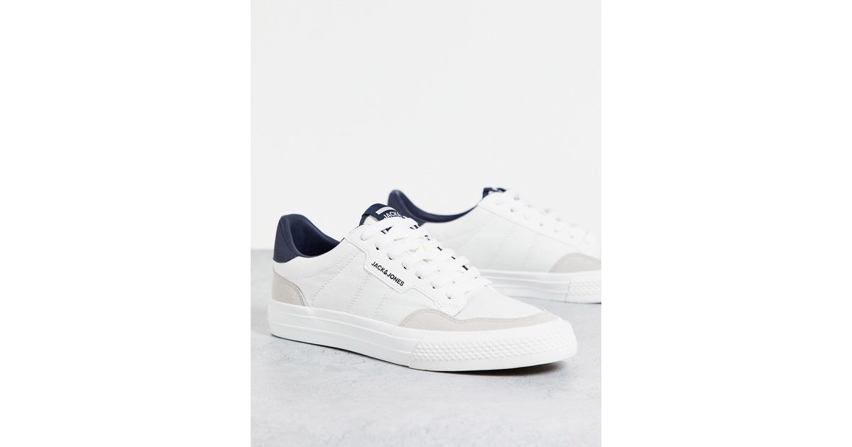 jack & jones micromesh trainers in white