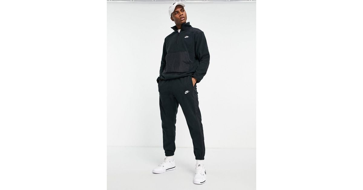 Nike Sport Essentials Polar Fleece Cuffed Sweatpants in Black for Men |  Lyst Australia