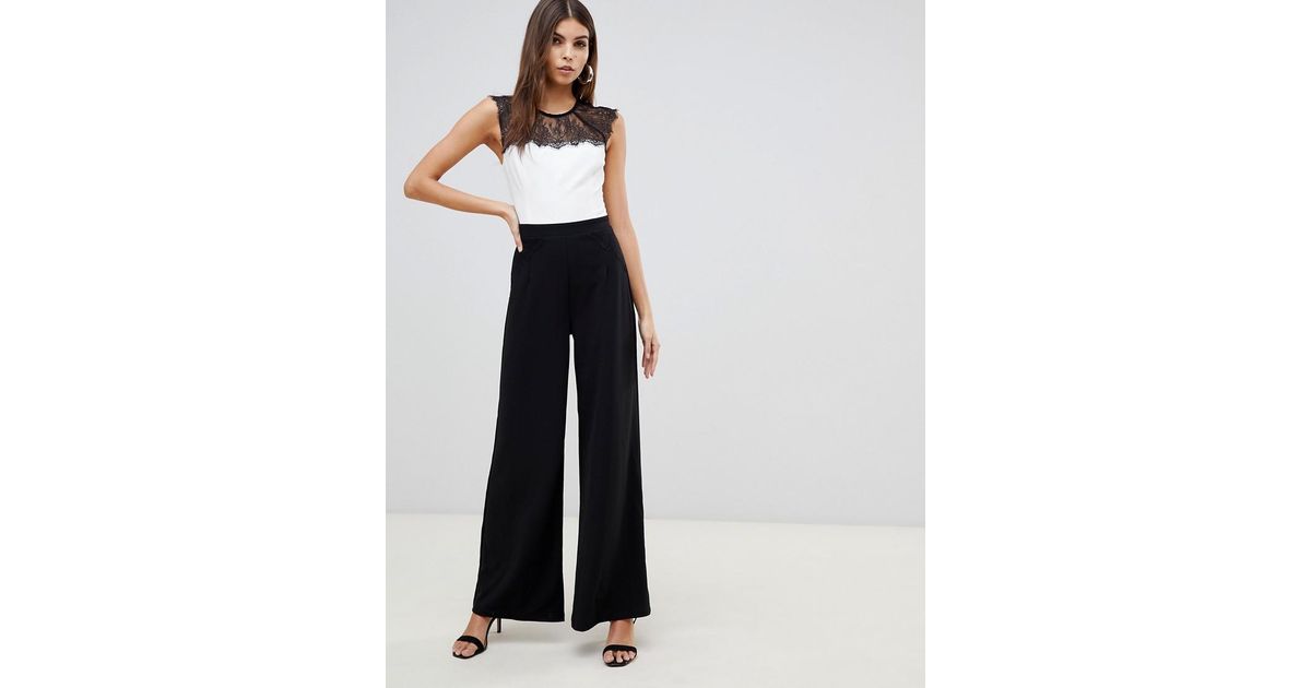 Lipsy lace insert jumpsuit on sale