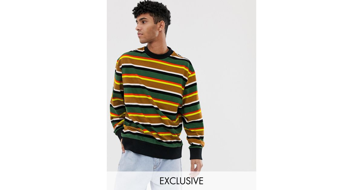 yellow striped sweatshirt