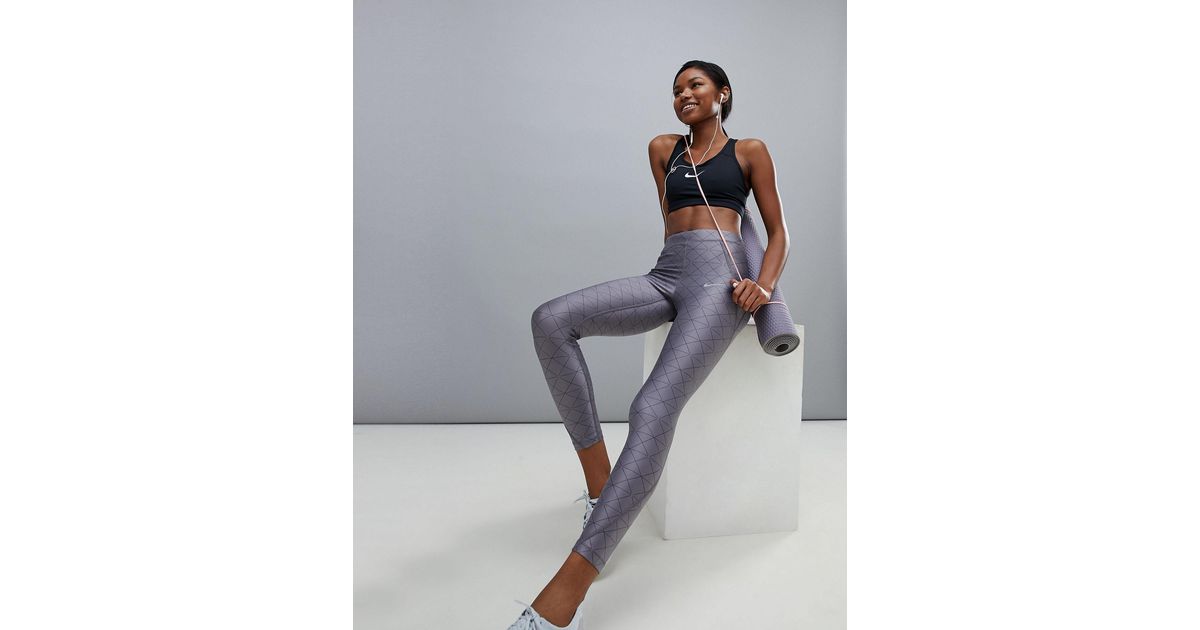 nike run division power speed leggings in grey