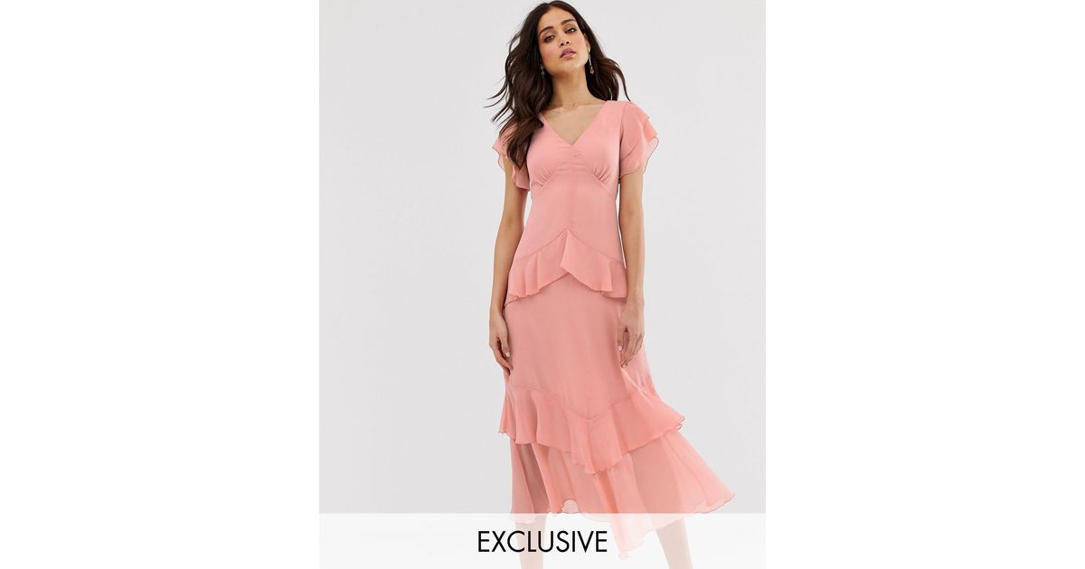 warehouse pink dress