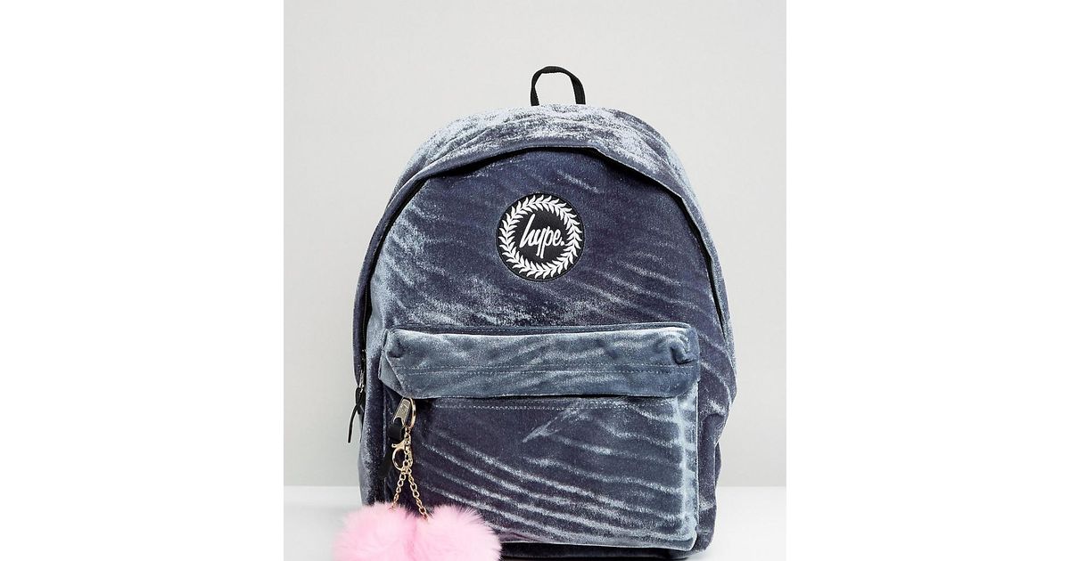 hype velvet backpack