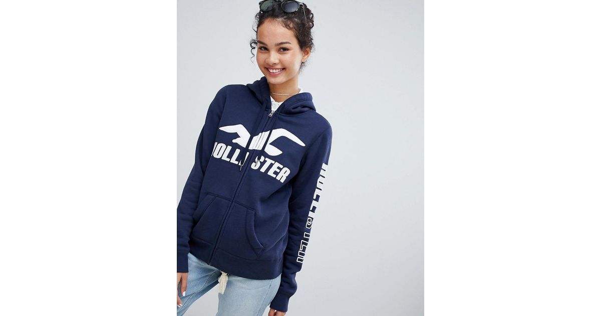 hollister navy blue hoodie