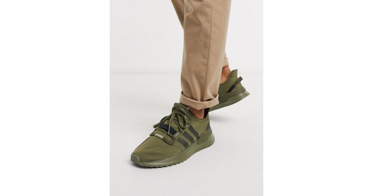 adidas Originals Leather U-path Run Sneakers in Green for Men | Lyst