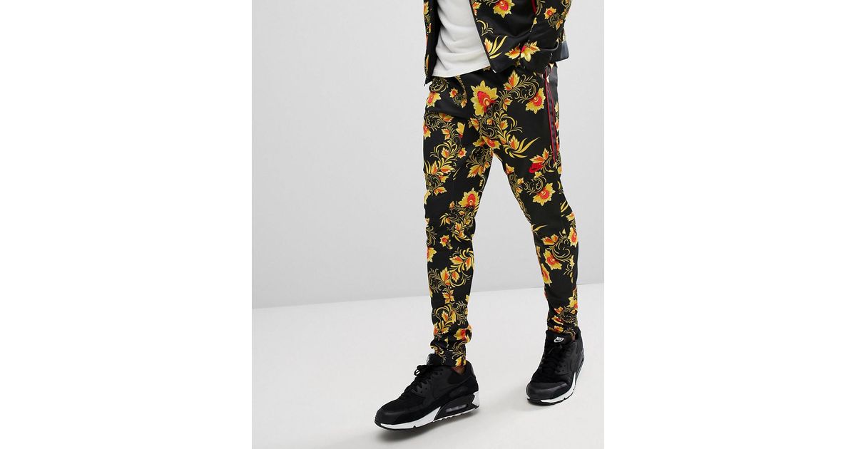 Nike Floral Joggers In Skinny Fit In Yellow 909240719 for Men Lyst UK