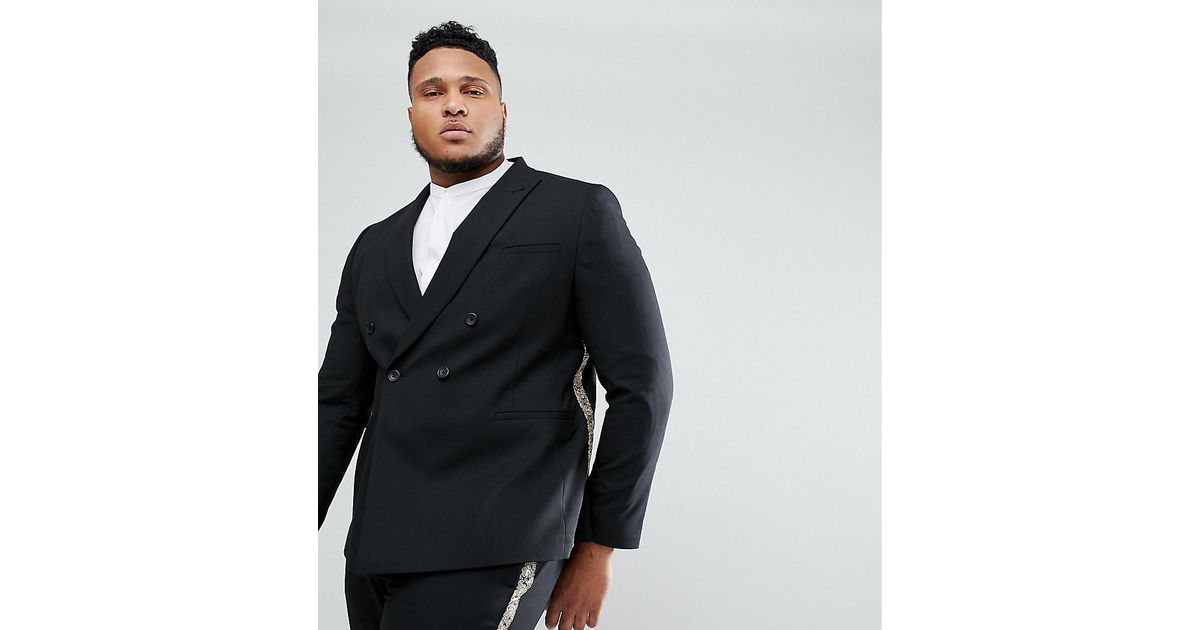 ASOS Asos Plus Skinny Double Breasted 