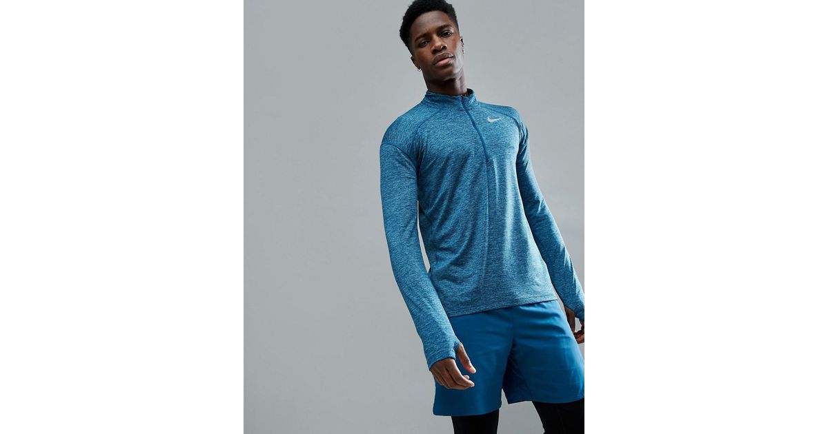 Nike Dry Element 1/4 Zip Sweat In Blue 857820-474 for Men | Lyst UK