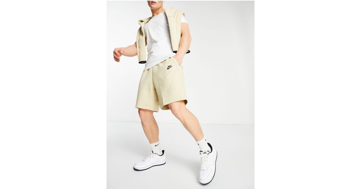 Nike Tech Fleece Shorts in Natural for Men | Lyst
