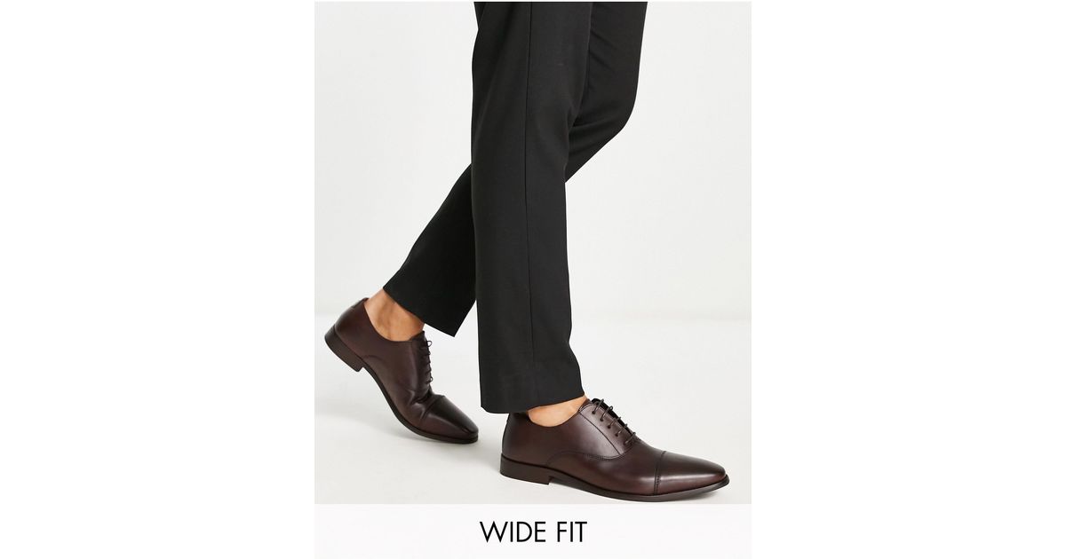 Red Tape Wide Fit Oxford Leather Lace 