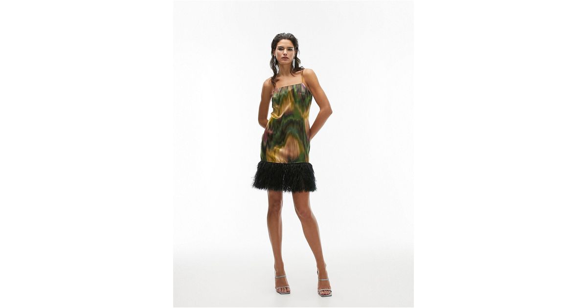 Topshop hotsell feather dress